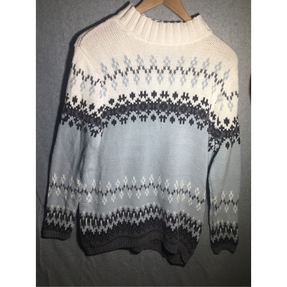 Womens Liz Claiborne Sweater Acrylic Cotton Winter Grandpa Grandma Thick